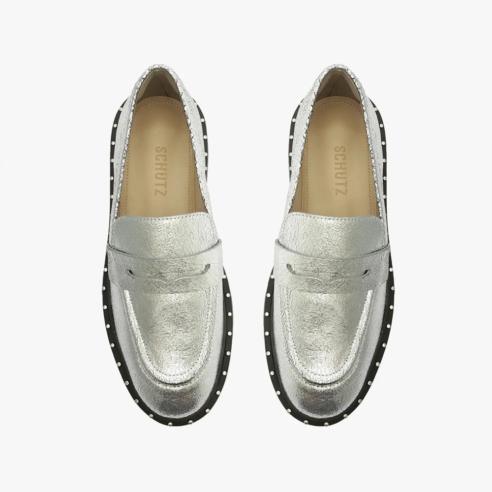 Schutz Christie Studs Crackled Leather - Picture 4 of 16